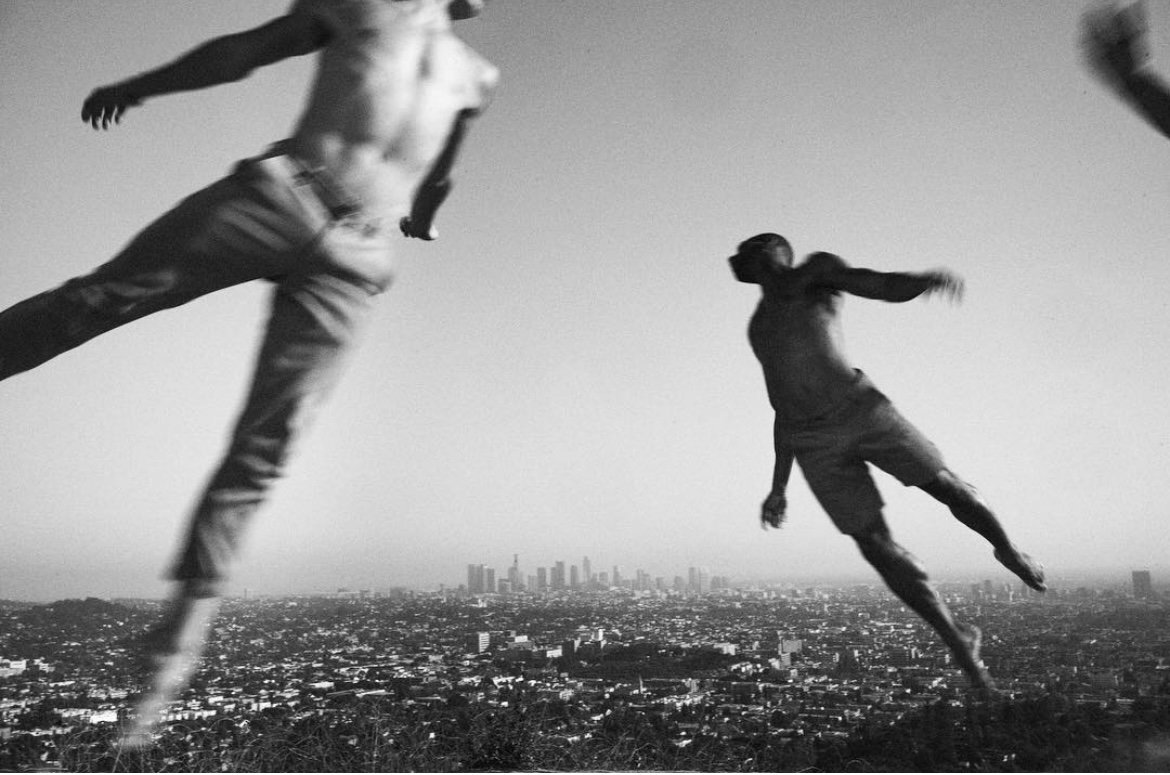 Bodies in motion above Los Angeles
